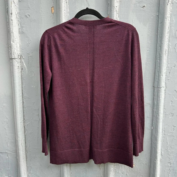 Banana  Republic Burgundy Cardigan Sweater, Small - Picture 2 of 8